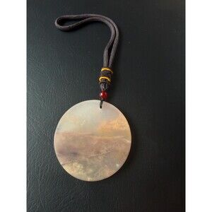 Natural Agate Pendant Charm Abstract Ink Wash Handmade Car charm bag charm NEW